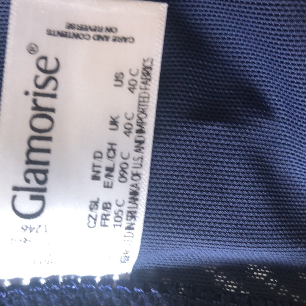 Glamorise Front-Closure T-Back WonderWire Bra Underwire #1246 Blue 40C - Picture 4 of 4